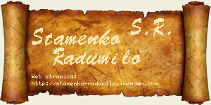 Stamenko Radumilo vizit kartica